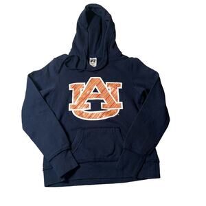 Auburn Tigers Pullover Hoodie Womens S 4/6‎ Blue Russell Athletic Logo NCAA